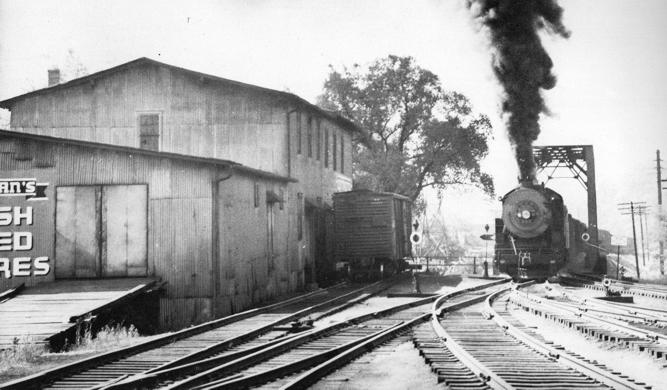 Darden Mill - old photo with train